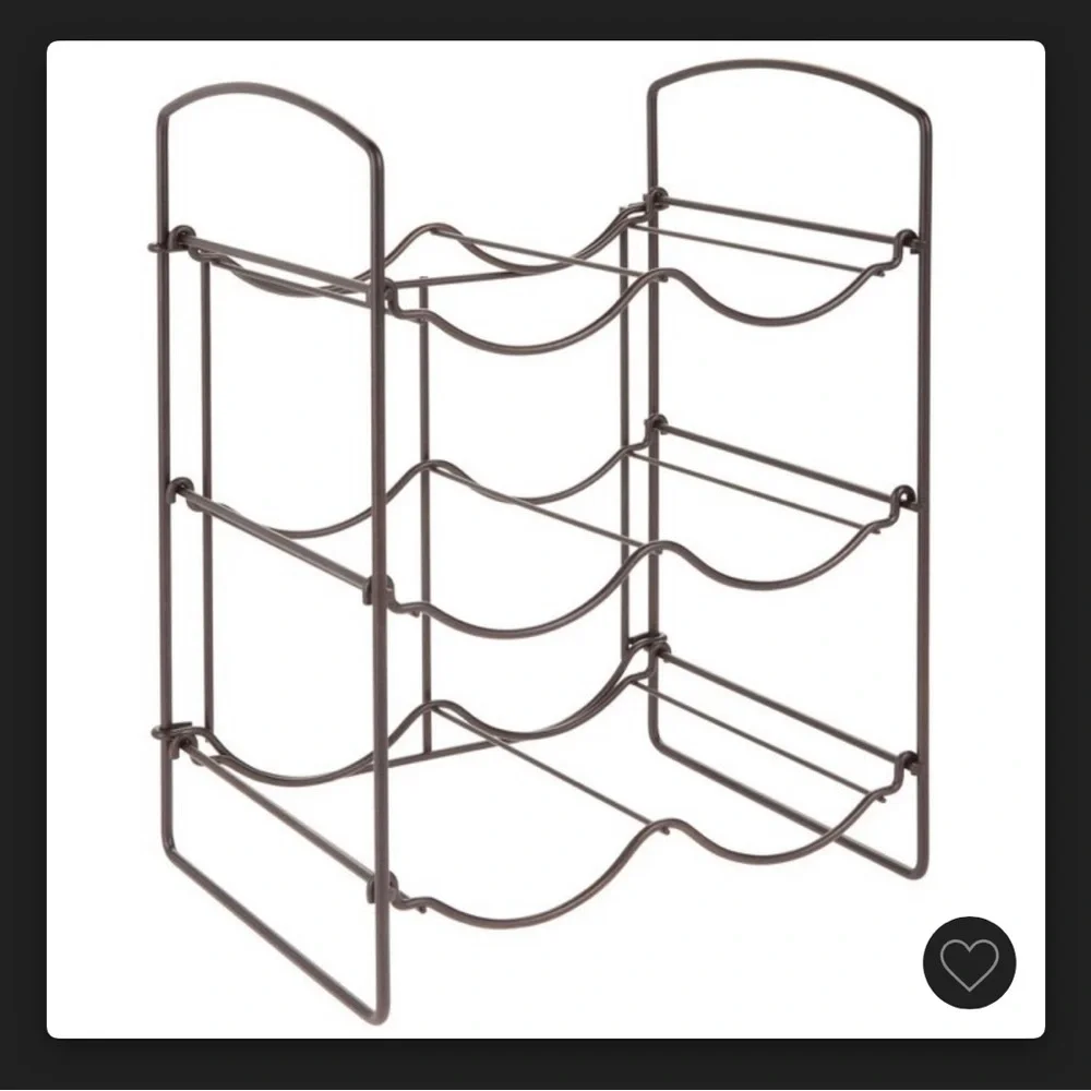 Collapsible metal bottle rack